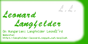 leonard langfelder business card